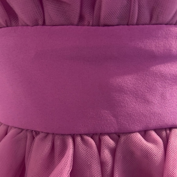 Lavender NWOT Strapless Tulle Mini Dress - size M - Picture 6 of 10